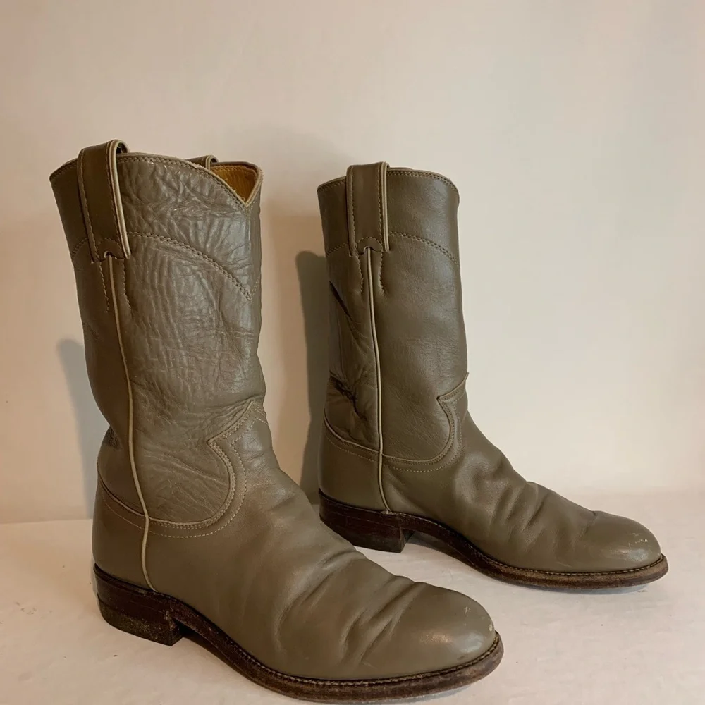 Justin size 5B basic pull-on roper boots style L 3067 made in U.S.A.